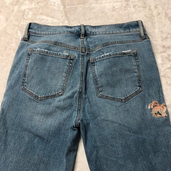 Loft Embroidered Flower Jeans Size 26 - Picture 3 of 9